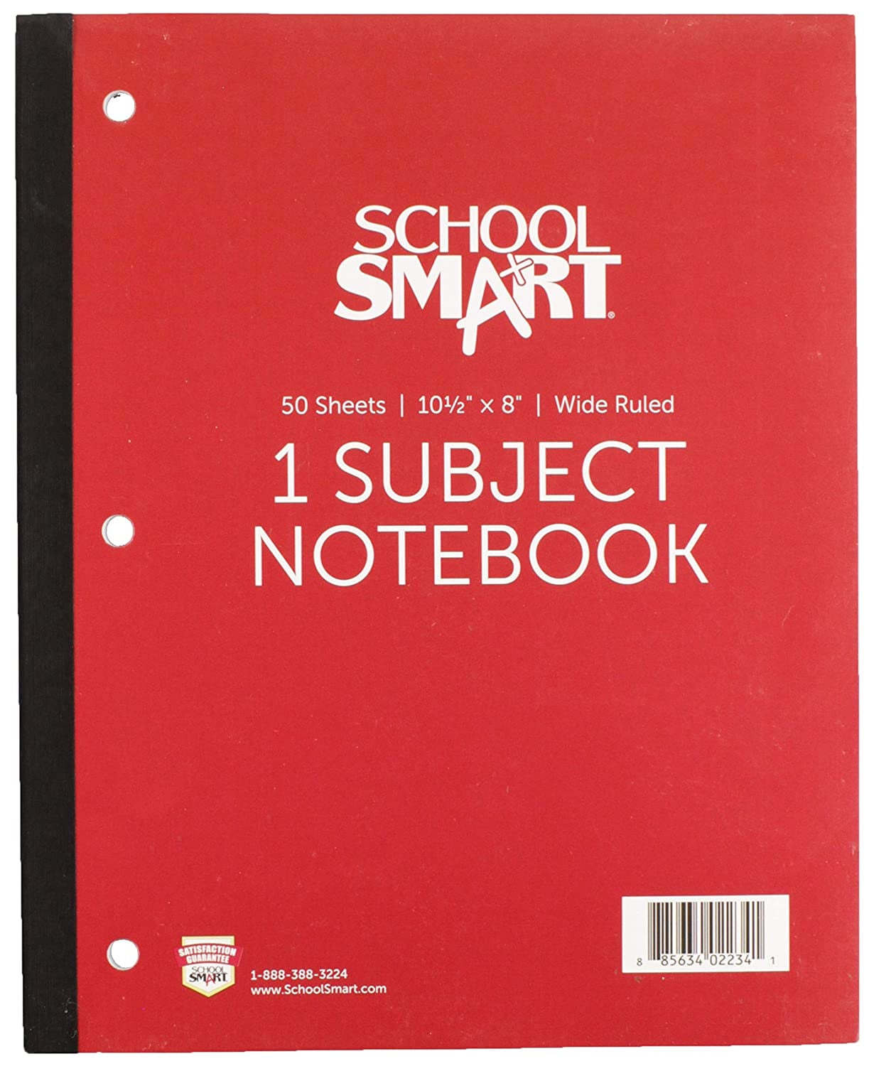 School Smart 085316 Wireless Notebook with 50 Sheets, 8" x 101/2" Size