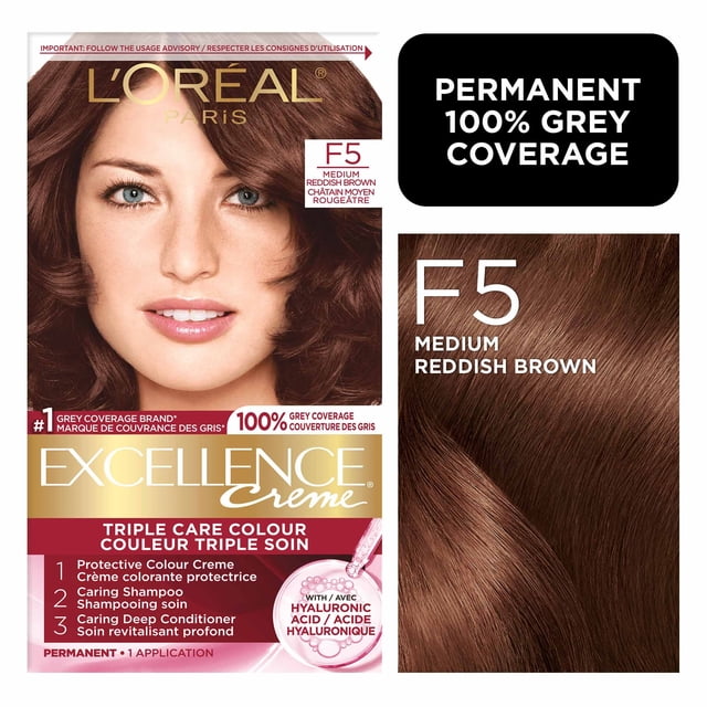 L'Oréal Paris Excellence Crème Coloration Cheveux, Coloration Permanente à l'Acide Hyaluronique