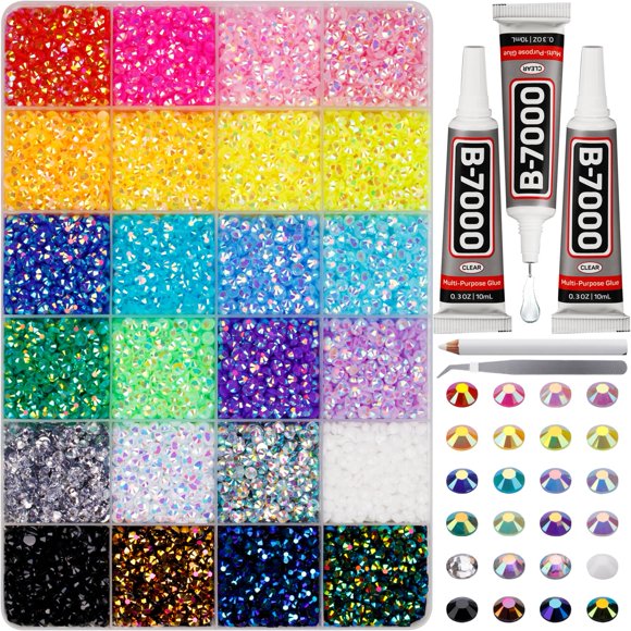 Kit de manualidades Worthofbest con 17.000 piezas de strass de resina de 4 mm