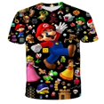 thumbnail image 1 of Camiseta con estampado de Super Mario Bros para niños y niñas, ropa de juego clásico, divertida, de manga corta qym unisex, 1 of 2