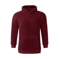 thumbnail image 5 of WMTBSRSW Men's Sherpa Hoodies Fuzzy Fleece Pullover Sweatshirts Long Sleeve Comfy Hooded Sweatshirt Winter Outerwear with Pocket BigA and Tall S-5XL, 5 of 5