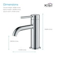 thumbnail image 5 of Kibi USA Lead Free Single Handle Bathroom Faucet with Water Hose Chrome Chrome Finish, 5 of 5