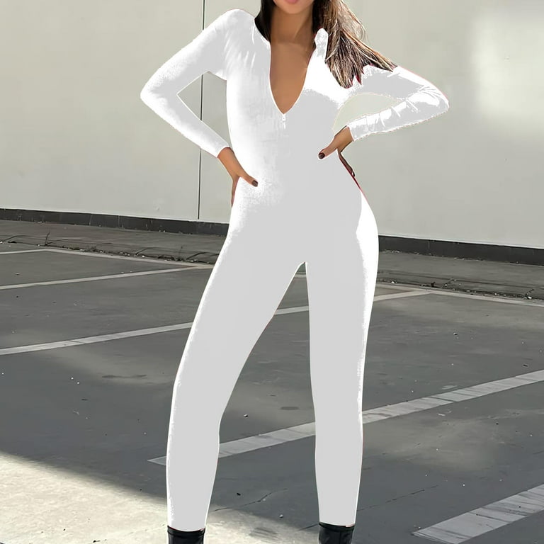 Long-sleeved Bodysuit - White - Ladies