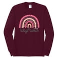 thumbnail image 3 of Waymaker Rainbow Inspirational/Christian Mens Long Sleeve Shirt, Maroon, XX-Large, 3 of 5