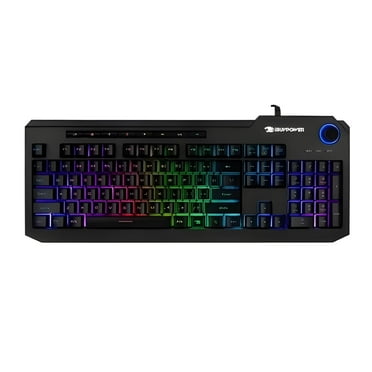 Microdaz Gaming Keyboard, RGB Backlit, Mechanical Switches, One-Handed Design, Silent, 80% Layout, Compatible with PC, PS5, Xbox with RGB Colors