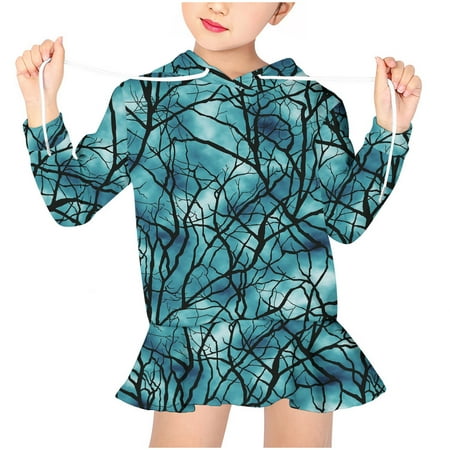 

Dezsed Dress For Girls Halloween Girl S Fall Clothes Oversized Sweatshirt Long Sleeve Pullover Hoodie Child Cute Cartoon Print Dress Party Dresses