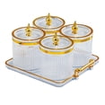 thumbnail image 4 of Tnarru Dried Fruit Plate Appetizer Plate Food Storage Box Containers Fruit Bowl Storage Jar Airtight Tank for Holiday Home Candy Nut clear, 4 of 8
