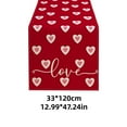thumbnail image 3 of Xoxingysm Table Cloth Love Heart Valentines Day Table Runner Red Kitchen Dining Table Decor for Indoor Outdoor Anniversary Wedding Home Decoration, A Tablecloth, 3 of 8