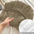 thumbnail image 4 of King Size Fitted Sheet Set - Brown 3 Piece Bedding Sets 16" Deep Pocket Fitted Sheet with 2 Pillowcases, Farmhouse Burlap Solid Beige Color Modern Linen Texture Brushed Microfiber Luxury Bed Sheets, 4 of 9