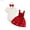 Red, variant on Infant Girls Short Sleeve Ribbed Romper Bodysuit Bowknot Suspender Skirts Outfits Toddler Girls Dress Sets Size 9-12 Months