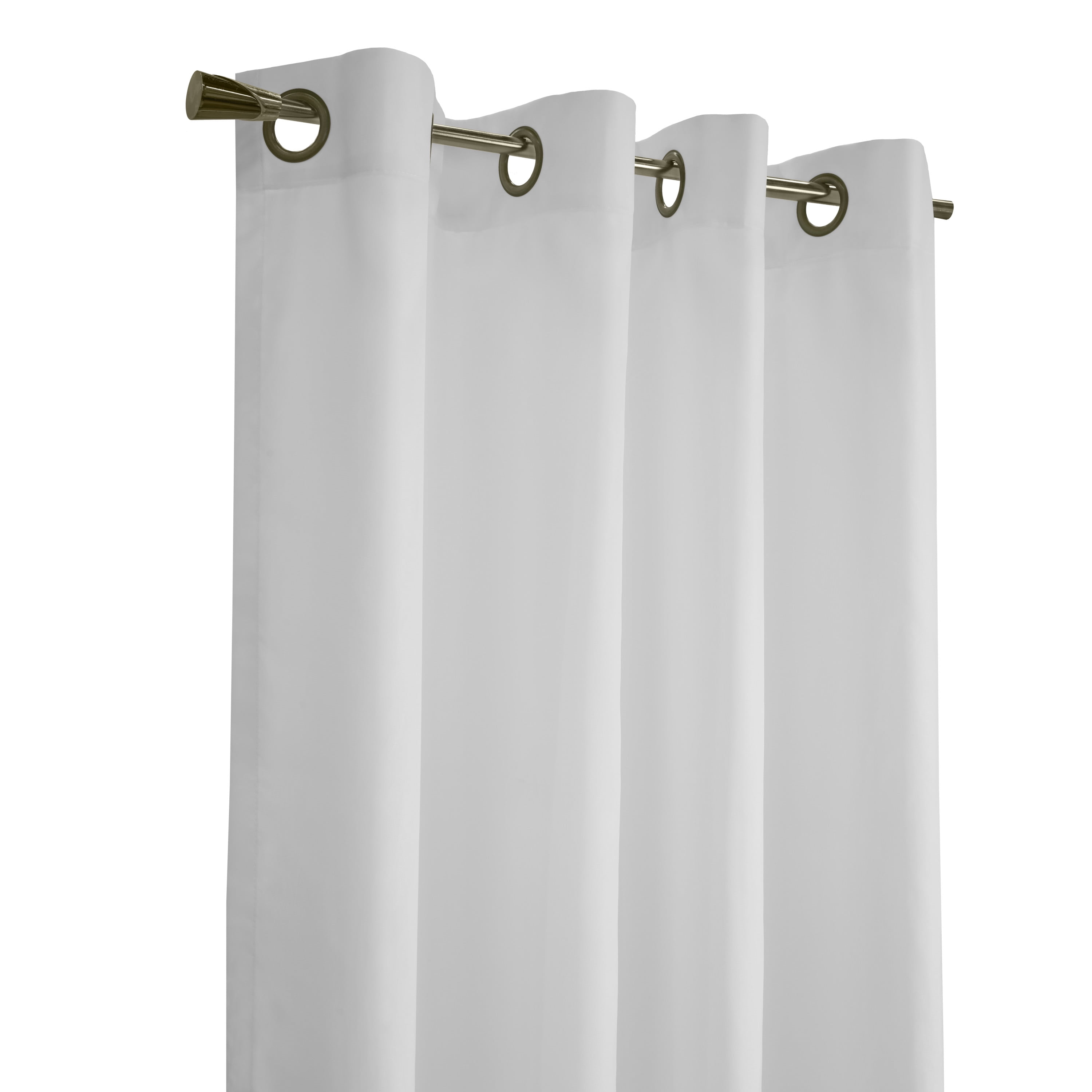 Rhythm Lined Grommet Wide Width Curtain Panel 104" x 72" in White
