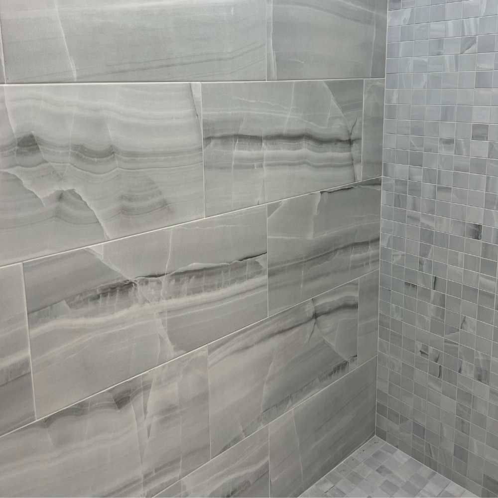 The Tile Life Amsterdam 2" x 2" Gris Matte Porcelain Mosaic Floor and Wall Tile 1 Sheet