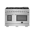 thumbnail image 2 of FORNO Premium 2-Piece Kitchen Bundle - Capriasca 48" Stainless Steel Range, Forno Maderno 2-28 " Wide Units with Decorative Trim - FBDL-019-06CAUS, 2 of 7
