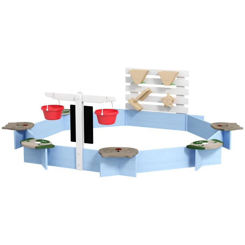 Toddler Kid Wooden Sandbox