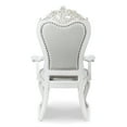 thumbnail image 6 of Furniture of America Alernit Traditional Nailhead Trim Dining Arm Chairs, White (Set of 2), 6 of 15