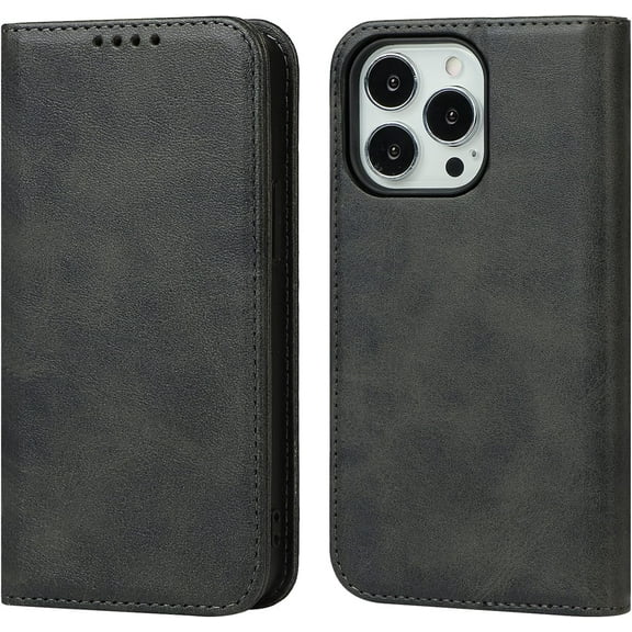 Case for iPhone 13 Pro Max 5G,PU Leather Folio Case Wallet with [Kickstand] [Card Slots] Cover [Protective TPU Interior Case] Compatible with Apple iPhone 13 Pro Max 6.7-inch,Black