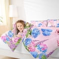 thumbnail image 3 of Manfei Lovely Monogram K Full Size Comforter Sets,Cute Floral Bedding Comforter Set,Multicolored,Pink Reversible,3pcs,1 Comforter and 2 Pillowcases, 3 of 7