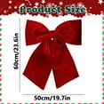 thumbnail image 3 of 20 x 23.6 Inches Large Velvet Christmas Tree Bow Topper - Giant Burgundy Velvet Bow for Tree, Wreath, Wall Backdrop, Birthday & Wedding Decorations, Bow, 3 of 6