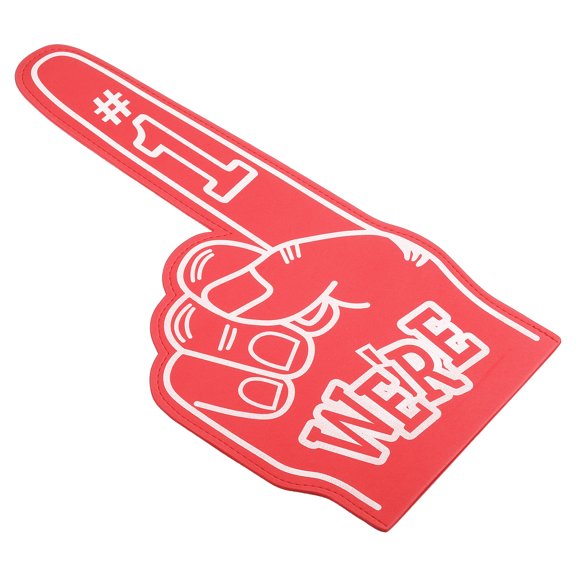 Uxcell 18 Inch Giant Foam Finger, We Are #1 EVA Cheerleading Fingers for Celebration Sports Games Party, Red