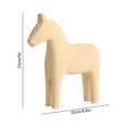 thumbnail image 3 of DAMAI Wooden Horse Figurine Mini Swedish Dala Pure Color Horse Statue Pinewood Hand Painted Nordic Style Horse Figurine for Family Living Room, Entrance Door, Desk, Cabinet, Bookshelf, Home, Office, 3 of 6