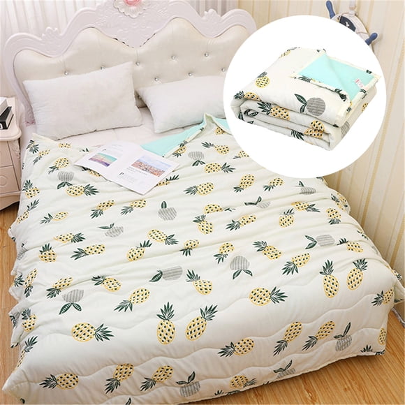 Feel You Pineapple Bedding Duvet Set Queen Size Cute Fruit Decorated Summer Cool Quilt Girls Boys Modern Microfiber Quilt Air Conditioned Summer Cool Quilt