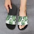 thumbnail image 6 of GZHJMY Stylish Slides for Women Men, Tropical Style Palm Leaves Soft Flexible Slip-on Sandals Slippers, 6 of 7