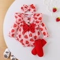 thumbnail image 2 of Kogui Baby Girl Newborn Outfits Coming Home Baby Girl Outfit Newborn Infant Baby Girls Clothes Ribbed Romper Bodysuit Pants Set Fall Winter Outfits 0 3 6 9 12 18 24 Months (Red,0-3 Months), 2 of 9