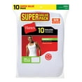 thumbnail image 2 of Mens ComfortSoft White Tagless Tank Value 8-Pack, 2 of 4