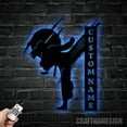 thumbnail image 3 of Craftnamesign Custom Girl Karate Martial Arts Metal LED Light, Personalized Karate Name Sign Decor, 3 of 5