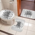 thumbnail image 4 of Eucalyptus Gray Bath Mat 3 Piece Bathroom Rug Set, Stripes Bottle Flower Cactus Plant Non Slip Bath Rug Contour Mat and Toilet Lid Cover, Absorbent Shower Mats Soft Bath Rugs and Mats Sets, 4 of 8
