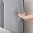 thumbnail image 5 of VECELO Full Bed Frame with Upholstered Headboard, Heavy-Duty Platform Bedframe with Strong Wooden Slats Support, No Boxing Spring Needed,Light Gray, 5 of 6