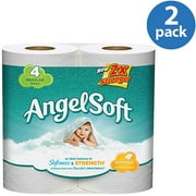 Angel Soft Regular Rolls Bath Tissue, 4 count (Pack of 2)