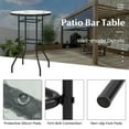 thumbnail image 5 of YYAo Patio Bar Set, Outdoor Conversation Sets,38 Inch Patio Bar Table with Tempered Glass Tabletop, 5 of 6