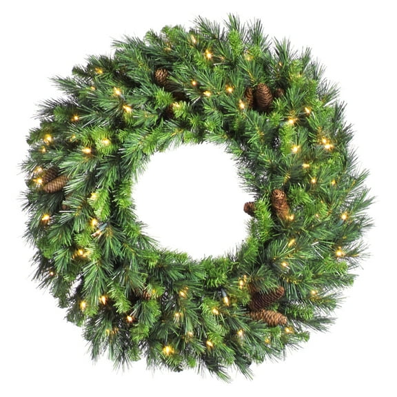 Vickerman 84" Cheyenne Pine Wreath 40Cones 1300T