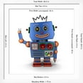 thumbnail image 5 of Art.com Waving Vintage Toy Robot Art Print by badboo, White Frame Wall Art, 38" x 38", 5 of 5