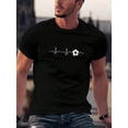 thumbnail image 2 of Camiseta informal de manga corta negra para hombre con estampado de fútbol, ideal para salir, para el marido y para el tiempo libre., 2 of 7