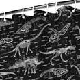 thumbnail image 3 of Black White Dinosaurs Skeletons Pattern Shower Curtain 36"x72" ,Bathroom Decorative Shower Curtains Set with 12 Hooks,Modern Waterproof Washable Shower Curtain, 3 of 6