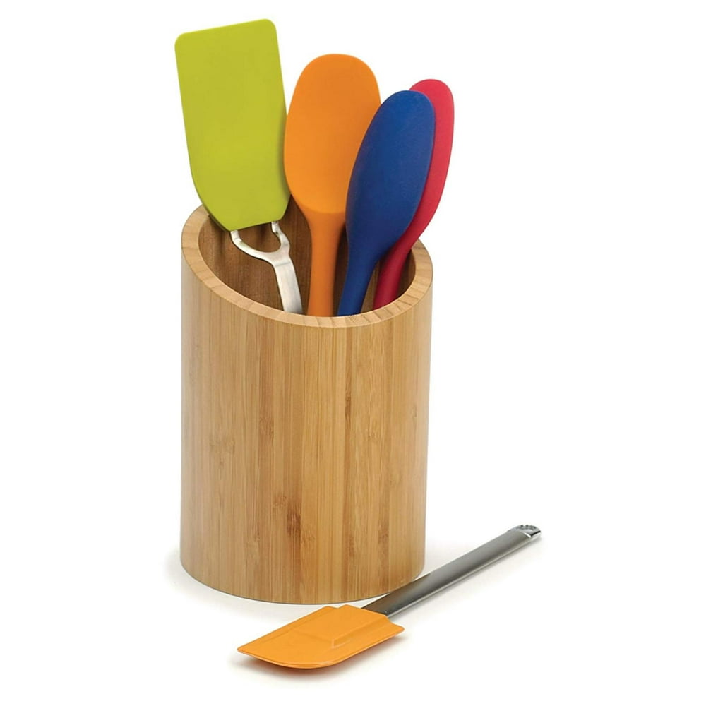 RSVP Bamboo Kitchen Tool Holder, Natural bamboo By RSVPINTL Walmart