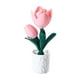 thumbnail image 2 of Lámpara de escritorio con forma de flor, funciona con pilas, bonita luz de noche, lámpara de mesita de noche, ambiente Tulipán, 2 of 8