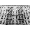 thumbnail image 2 of Art.com A Fire Escape of an Apartment Building in New York City Stretched Canvas Print Wall Art by kasto, 36" x 24", 2 of 4