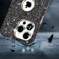 thumbnail image 4 of Allytechgroup Sparkly Case for iPhone 14 Pro Max, Bling Diamond Rhinestones Slim Phone Case Support Wireless Charging Shockproof Magnetic Back Cover for iPhone 14 Pro Max, Black, 4 of 6