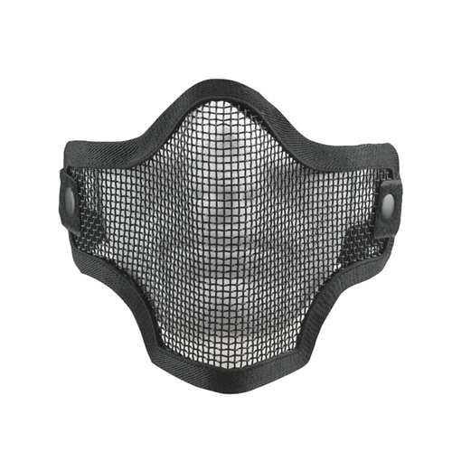 Half Face Metal with leather Net Mesh Hunting Tactical Protective Airsoft Mask 