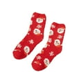 thumbnail image 2 of Hamky Chaussettes pour Femmes, Chaussettes Duveteuses, Super Mignonnes Chaudes en Peluche Douce Imprimée Chaussettes de Noël pour Femmes Chaussettes d'Hiver, Chaussettes Douces, Chaussettes Moelleuses Rouges, 2 of 4