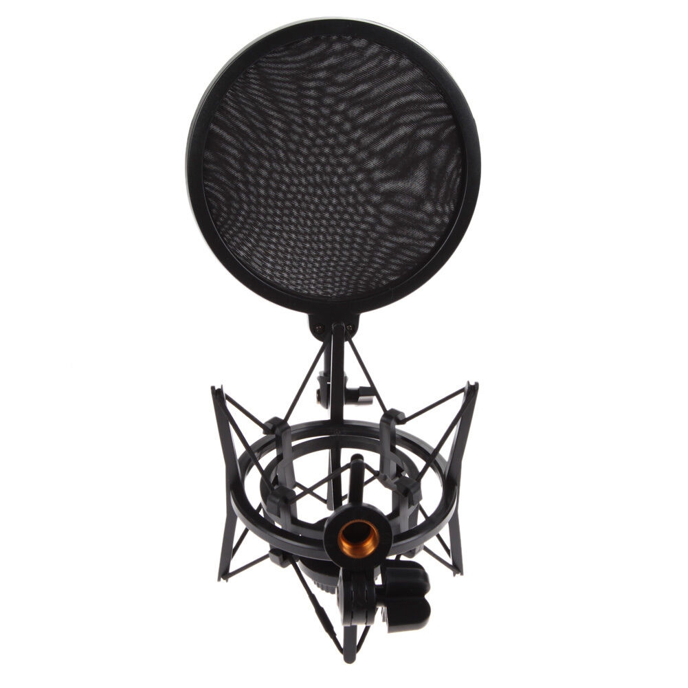 2X Professional Microphone Mic Shock Mount with Shield Articulating Holder Stand Bracket for Studio Broadcast