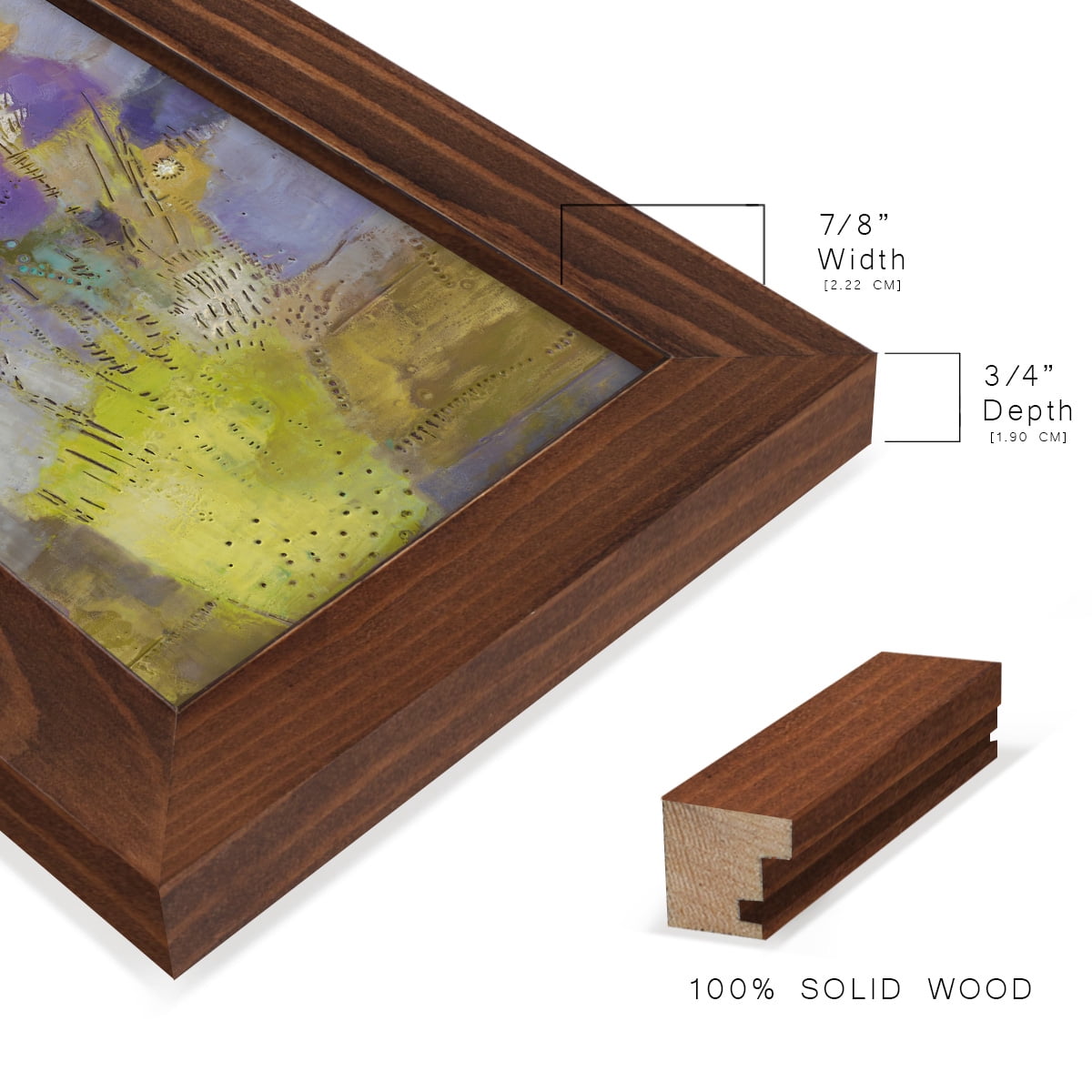 Blumen I -Framed Print w/glass-Chestnut