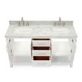 thumbnail image 7 of Ariel S061DCW2RVOWHT Magnolia 60" Free Standing Double Basin Vanity Set - White, 7 of 7