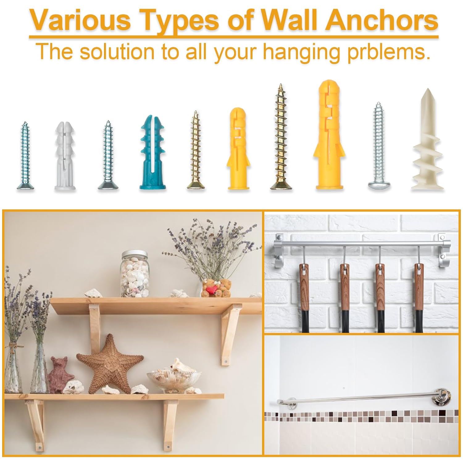 MMIZTFC 350-Piece Wall Anchors and Screws Assortment Kit photo 7