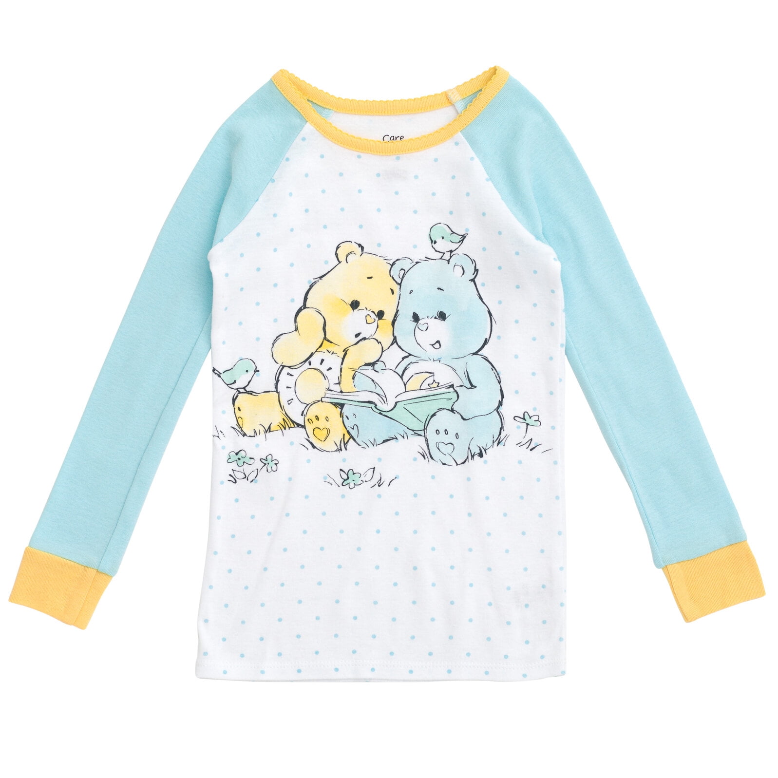 Care Bears Funshine Bear Bedtime Bear Infant Baby Girls Pajama Shirt And  Pants Sleep Set White / Blue 24 Months : Target