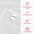 thumbnail image 4 of RIVERSIDE 2 Pack Oversized Bath Sheets 35x70 Soft Quick-Dry 600 GSM Ribbed Cotton Towels - White, 4 of 8