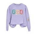 thumbnail image 2 of Uootdi God is Good Sweatshirt Gift for Women Oversized Christian Long Sleeve Shirts Jesus Religious Pullover Bible Verse Inspir ational Tops, 2 of 6